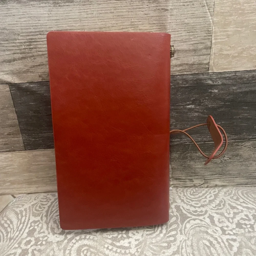 To My Dad Engraved Leather Journal Refillable Travelers Notebook Brown Gift